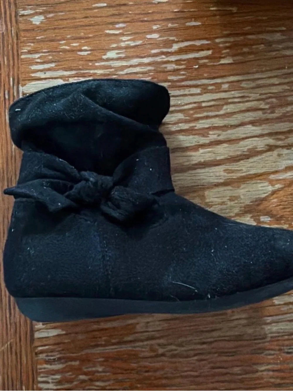 wonder nation Black Bow Accent Ankle Boots